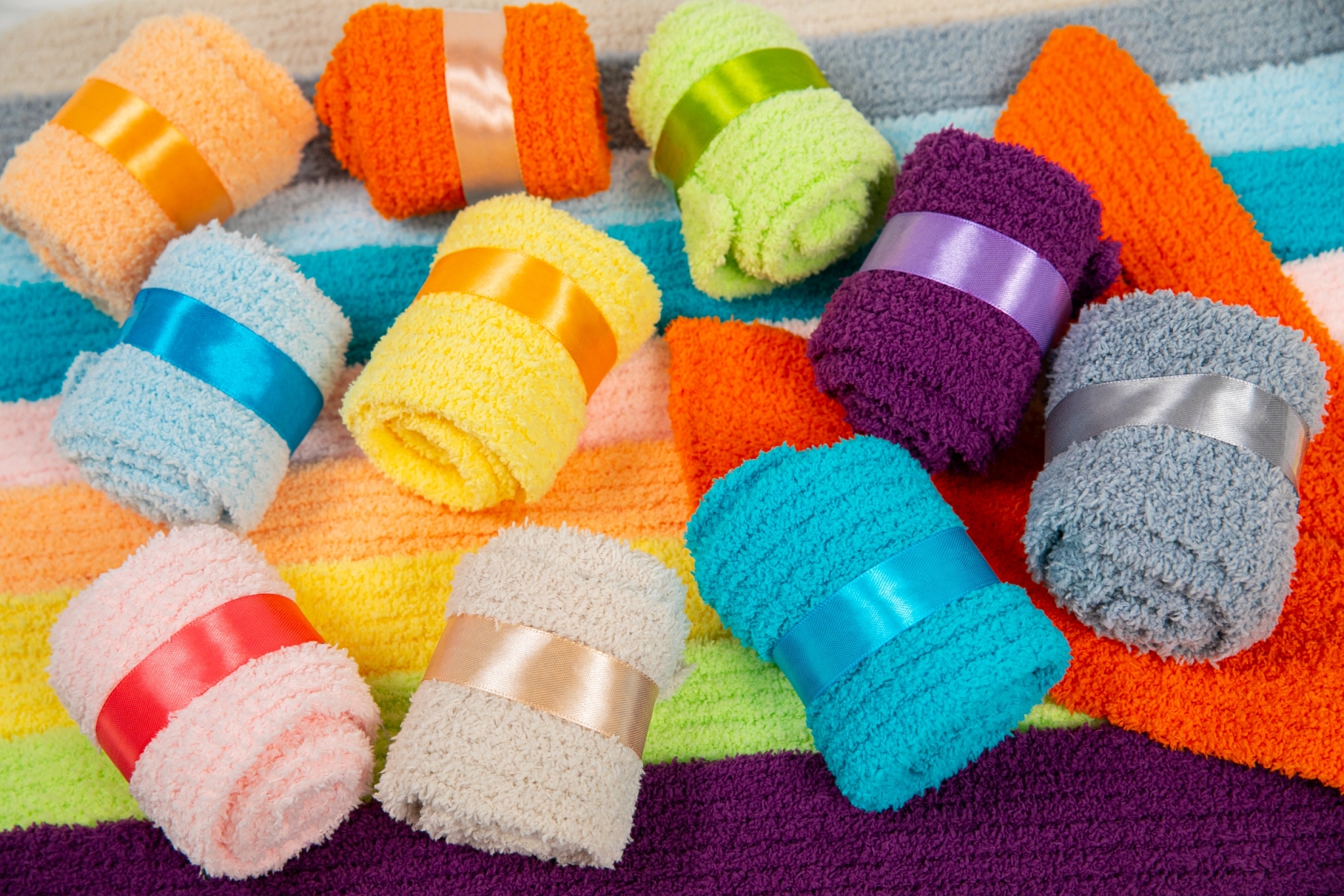 圍巾/頭巾10入/組(顏色隨機)：圖片 3