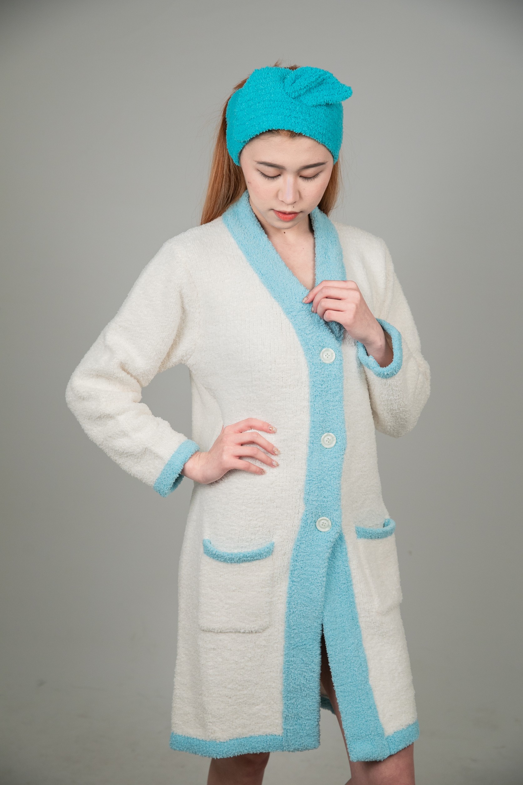 鈕扣式睡袍(請下單兩件，未滿兩件不出貨)：圖片 2